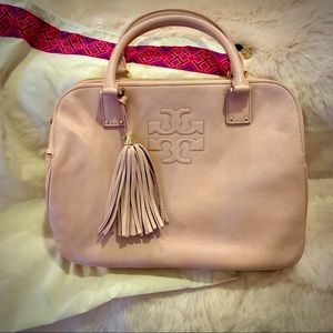 Tory Burch Thea TripleZip Tote Bag, Porcelain Pink